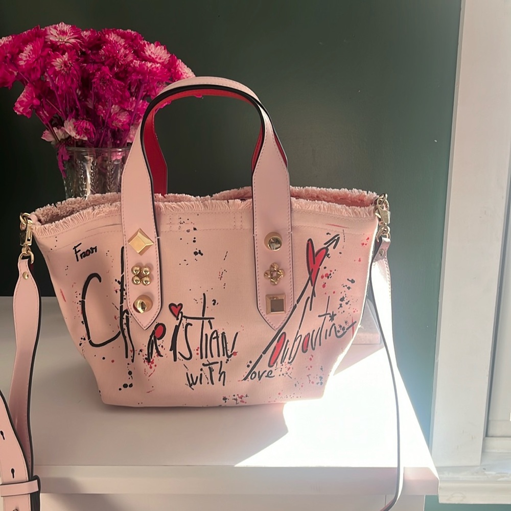 Christian Louboutin “Frangibus” canvas bag.